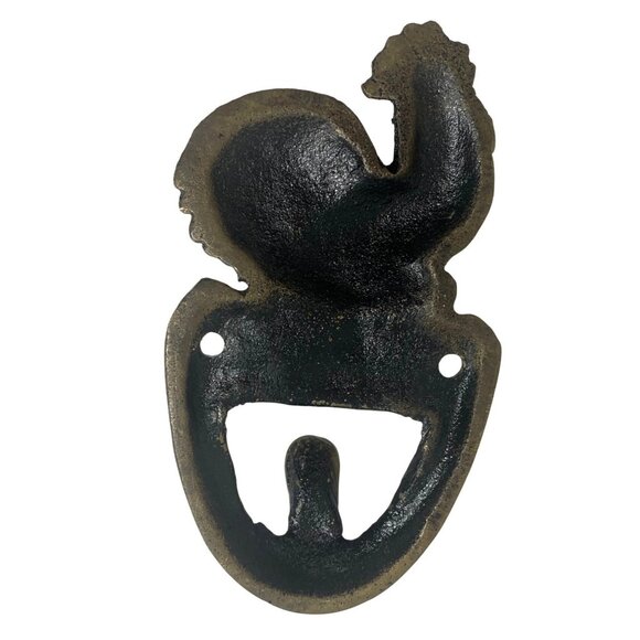 VTG Rooster Solid Brass Wall-Mounted Single Hook Hanger For Towel Coat Hat - Picture 7 of 7